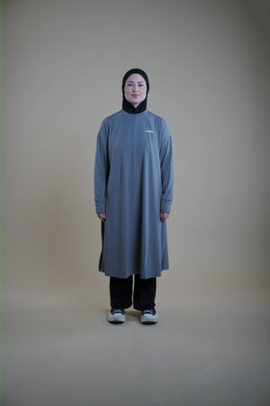 Sports Abaya - Dark Grey