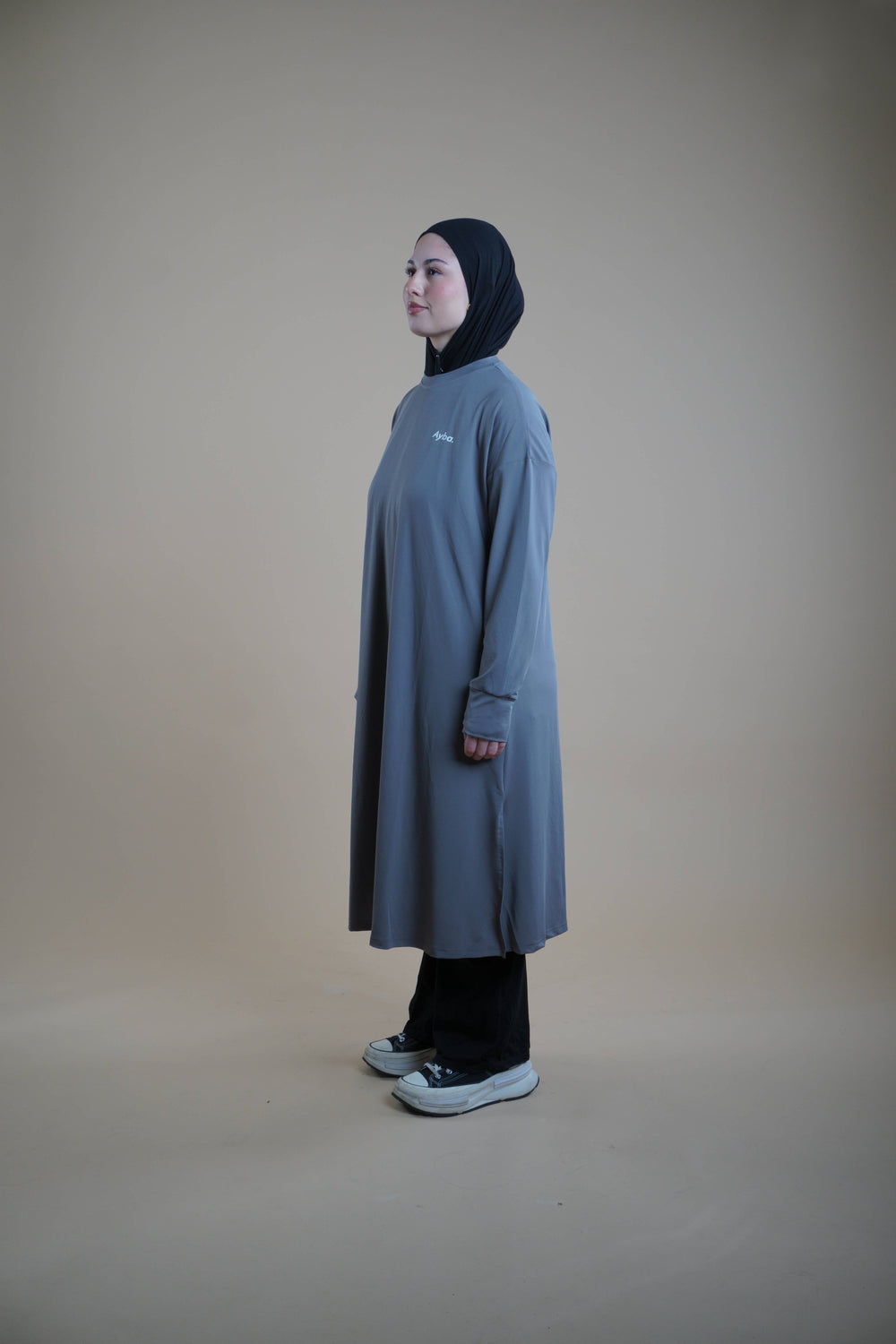 Sports Abaya - Dark Grey