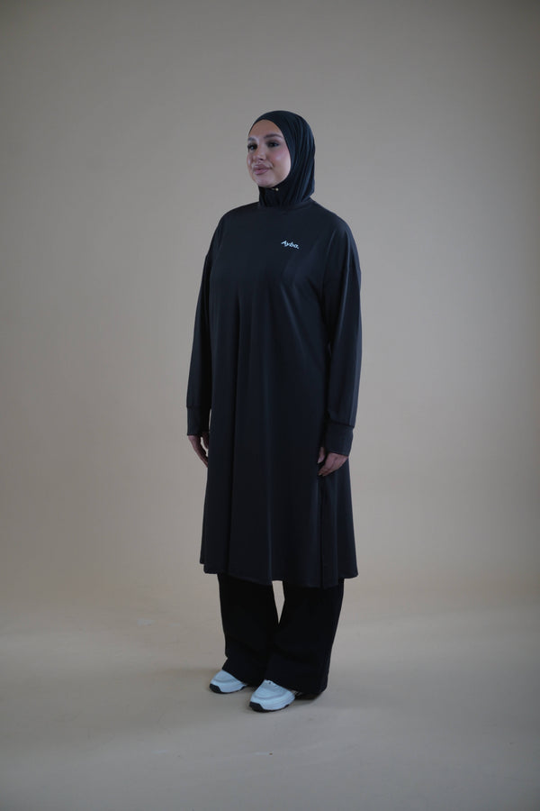 Sports Abaya - Black