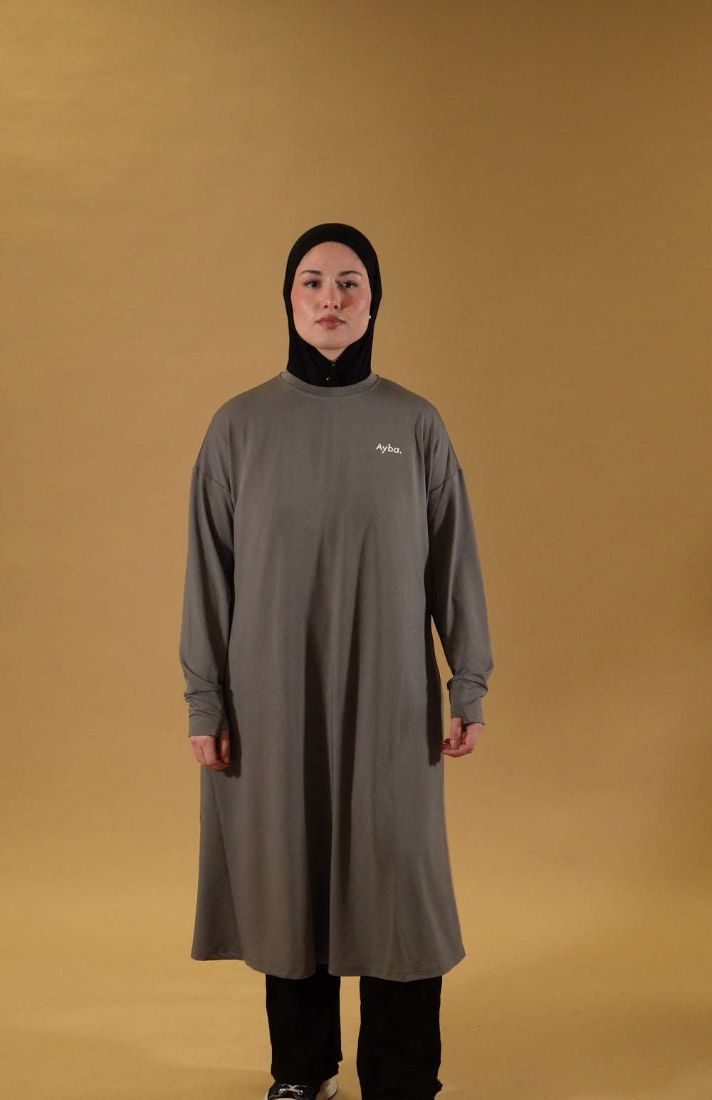 Sports Abaya - Dark Grey
