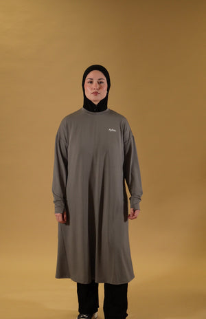 Sports Abaya - Dark Grey